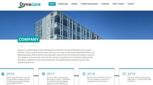 Home page site web Dynacure